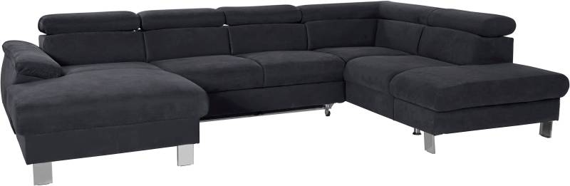 COTTA Polstergarnitur »Komaris«, (Set), Set: bestehend aus Wohnlandschaft und Hocker, Kopfteilverstellung von COTTA