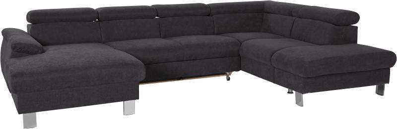 COTTA Polstergarnitur »Komaris«, (Set), Set: bestehend aus Wohnlandschaft und Hocker, Kopfteilverstellung von COTTA