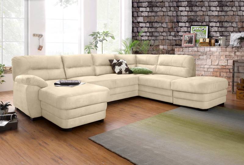 COTTA Polstergarnitur »Royale«, (Set), Set: bestehend aus Wohnlandschaft und Hocker, wahlweise Bettfunktion von COTTA