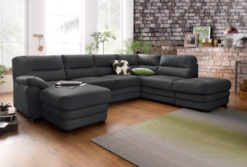 COTTA Polstergarnitur »Royale U-Form«, (Set), Set bestehend aus: Wohnlandschaft & Hocker von COTTA