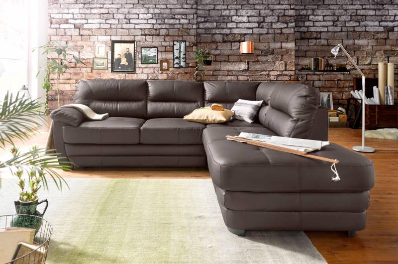 COTTA Polstergarnitur »Royale«, (Set), bestehend aus Ecksofa & Hocker, optional mit Bettfunktion und -kasten von COTTA