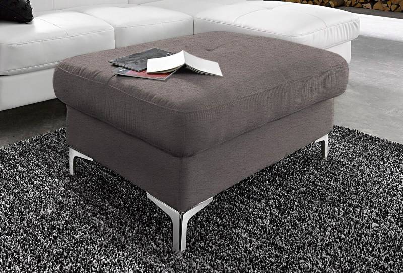 COTTA Polstergarnitur »Sammy L-Form«, (Set), Set bestehend aus: Ecksofa mit Kopfteilverstellung & Hocker von COTTA