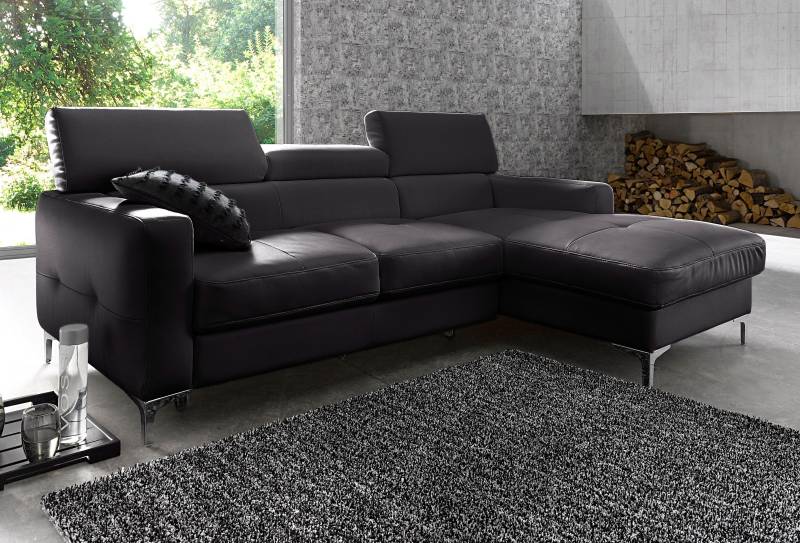 COTTA Polstergarnitur »Sammy«, (Set), Set: bestehend aus Ecksofa und Hocker, Ecksofa wahlweise Bettfunktion von COTTA