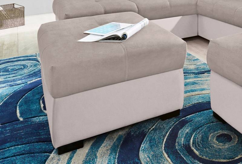 COTTA Polstergarnitur »Speedway L-Form«, (Set), Set bestehend aus: Ecksofa mit Kopfteilverstellung & Hocker von COTTA
