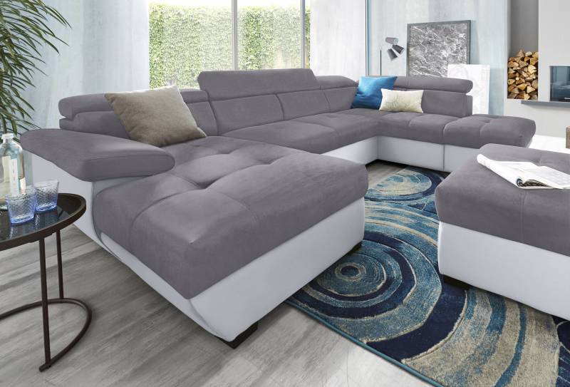 COTTA Polstergarnitur »Speedway«, (Set), Set: bestehend aus Wohnlandschaft und Hocker, wahlweise Bettfunktion von COTTA