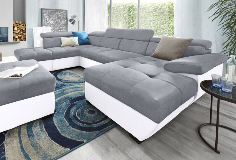 COTTA Polstergarnitur »Speedway«, (Set), Set: bestehend aus Wohnlandschaft und Hocker, wahlweise Bettfunktion von COTTA