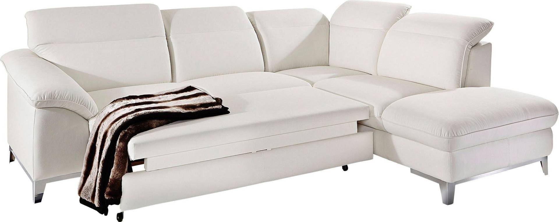 COTTA Polstergarnitur »Teresa«, (Set), Set: bestehend aus Ecksofa und Hocker, Ecksofa wahlweise Bettfunktion von COTTA