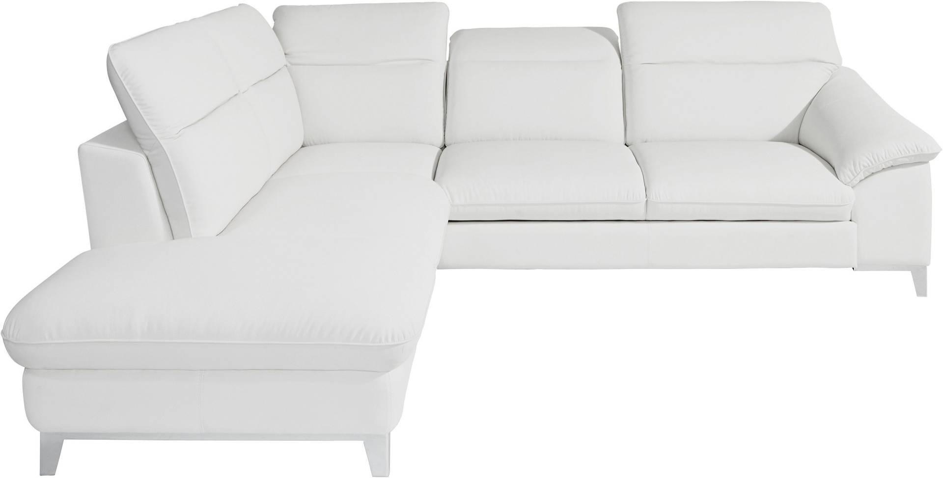 COTTA Polstergarnitur »Teresa L-Form«, (Set), Set bestehend aus: Ecksofa mit Kopfteilverstellung & Hocker von COTTA