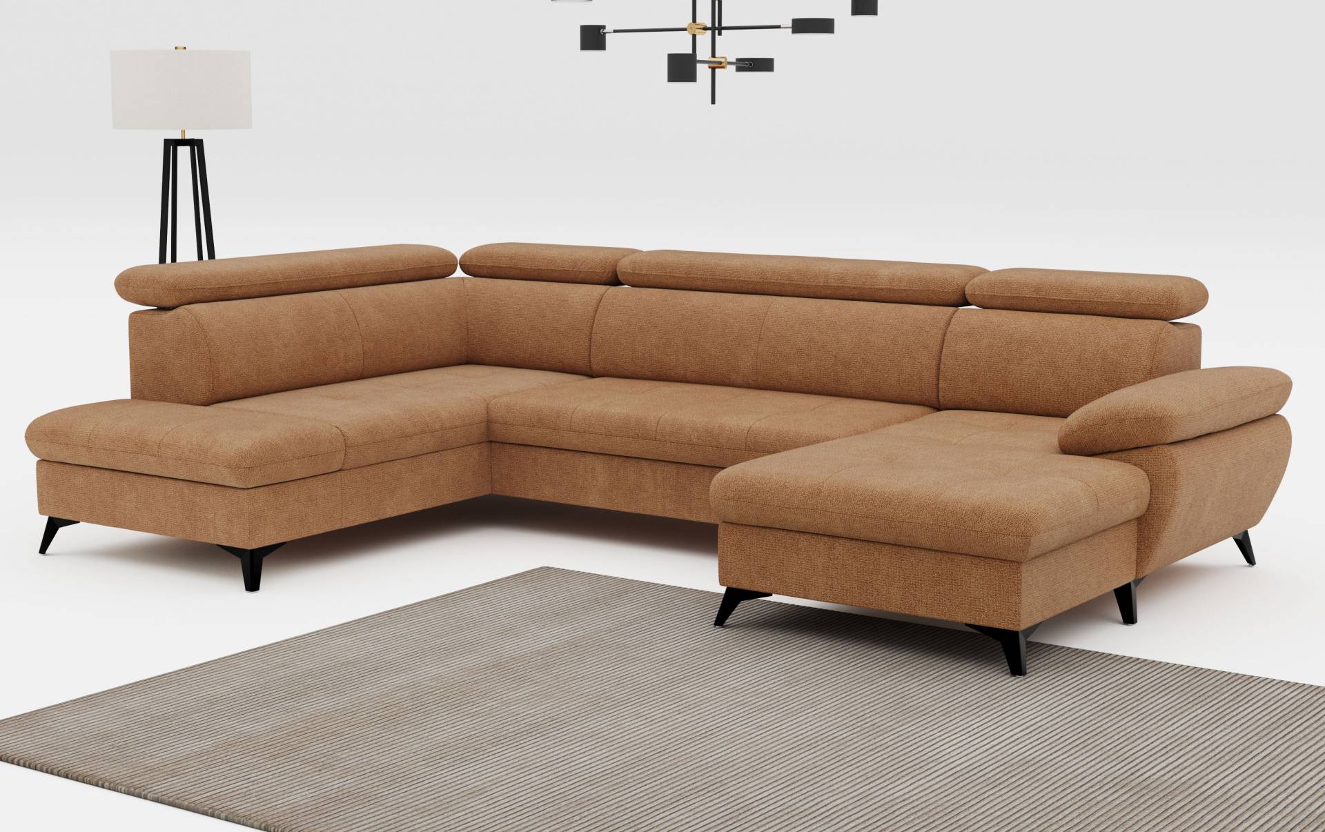 COTTA Wohnlandschaft »Hudson U-Form«, inkl. verstellbare Kopfstützen, wählbar mit Bettfunktion und Stauraum COTTA Wohnlandschaft »Hudson U-Form«, inkl. verstellbare Kopfstützen, wählbar mit Bettfunktion und Stauraum von COTTA