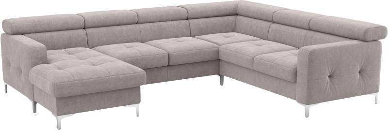 COTTA Wohnlandschaft »Sammy U-Form«, mit Kopfteilverstellung, optional mit Bettfunktion und Bettkasten von COTTA