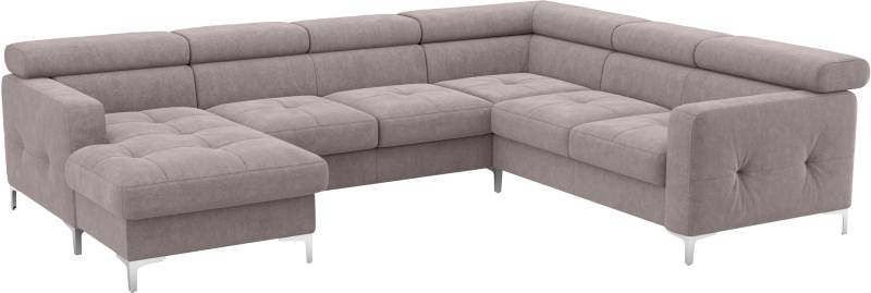 COTTA Wohnlandschaft »Sammy U-Form«, mit Kopfteilverstellung, optional mit Bettfunktion und Bettkasten von COTTA