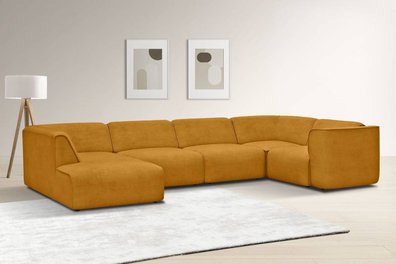 RAUM.ID Wohnlandschaft »Merid U-Form, jederzeit durch Module erweiterbar, B/T/H: 367/206/70 cm«, als Modul oder separat verwendbar, für individuelle Zusammenstellung von RAUM.ID