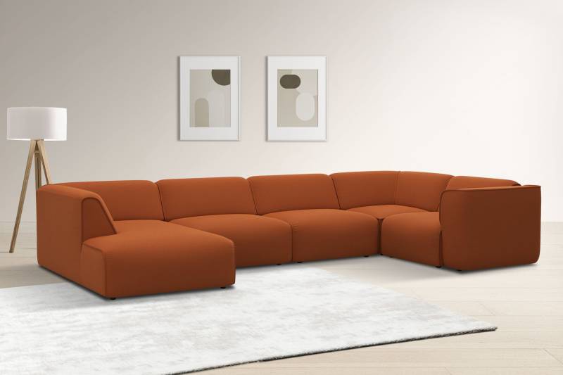 RAUM.ID Wohnlandschaft »Merid U-Form, jederzeit durch Module erweiterbar, B/T/H: 367/206/70 cm«, als Modul oder separat verwendbar, für individuelle Zusammenstellung von RAUM.ID
