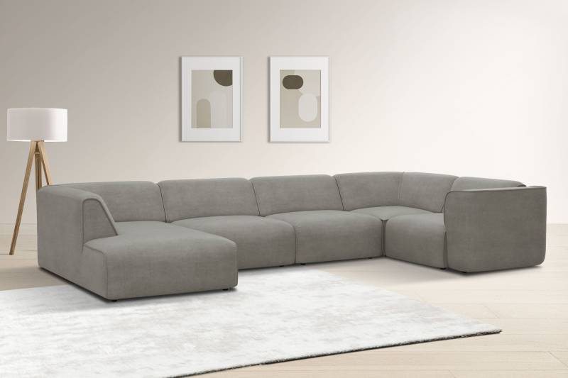 RAUM.ID Wohnlandschaft »Merid U-Form, jederzeit durch Module erweiterbar, B/T/H: 367/206/70 cm«, als Modul oder separat verwendbar, für individuelle Zusammenstellung von RAUM.ID