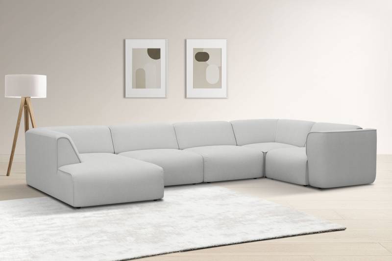 RAUM.ID Wohnlandschaft »Merid U-Form, jederzeit durch Module erweiterbar, B/T/H: 367/206/70 cm«, als Modul oder separat verwendbar, für individuelle Zusammenstellung von RAUM.ID