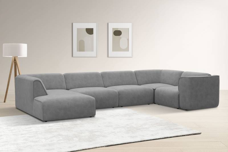 RAUM.ID Wohnlandschaft »Merid U-Form, jederzeit durch Module erweiterbar, B/T/H: 367/206/70 cm«, als Modul oder separat verwendbar, für individuelle Zusammenstellung von RAUM.ID