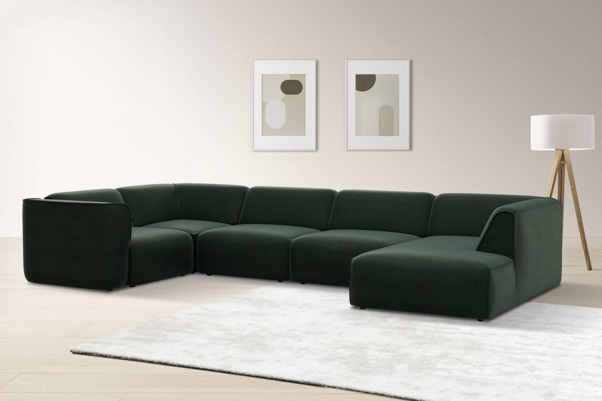 RAUM.ID Wohnlandschaft »Merid U-Form, jederzeit durch Module erweiterbar, B/T/H: 367/206/70 cm«, als Modul oder separat verwendbar, für individuelle Zusammenstellung RAUM.ID Wohnlandschaft »Merid U-Form, jederzeit durch Module erweiterbar, B/T/H: 367/206/70 cm«, als Modul oder separat verwendbar, für individuelle Zusammenstellung von RAUM.ID