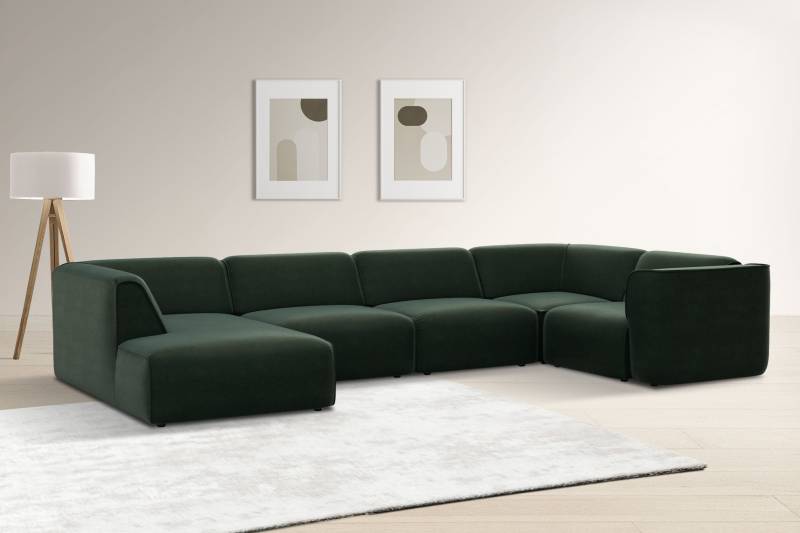 RAUM.ID Wohnlandschaft »Merid U-Form, jederzeit durch Module erweiterbar, B/T/H: 367/206/70 cm«, als Modul oder separat verwendbar, für individuelle Zusammenstellung von RAUM.ID