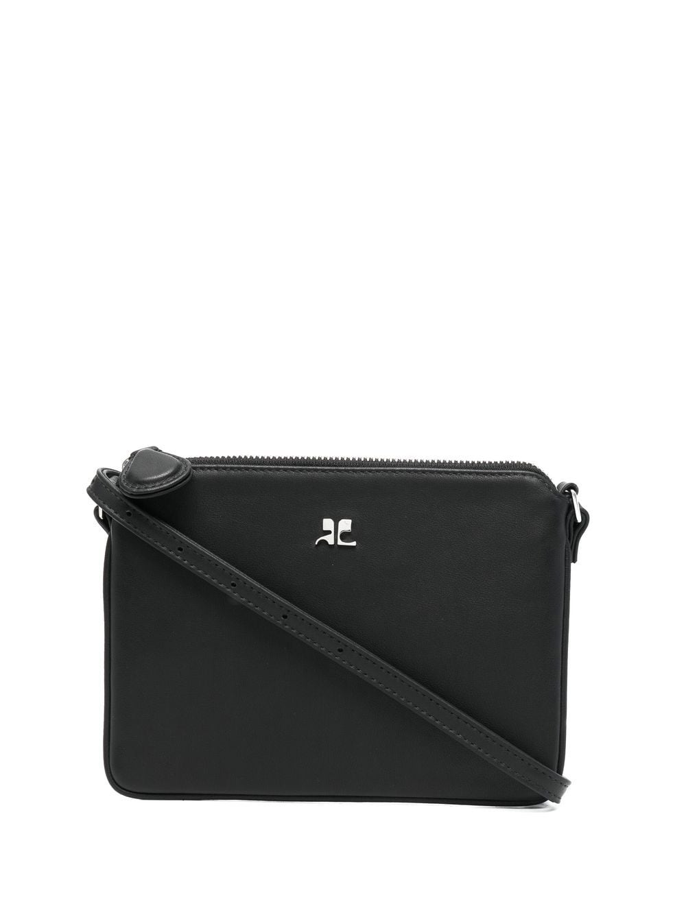 Courrèges logo-plaque shoulder bag - Black von Courrèges