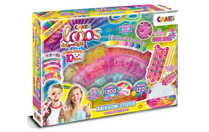 CRAZE Kreativset »Loops – Rainbow Studio 1300 Loops« von CRAZE