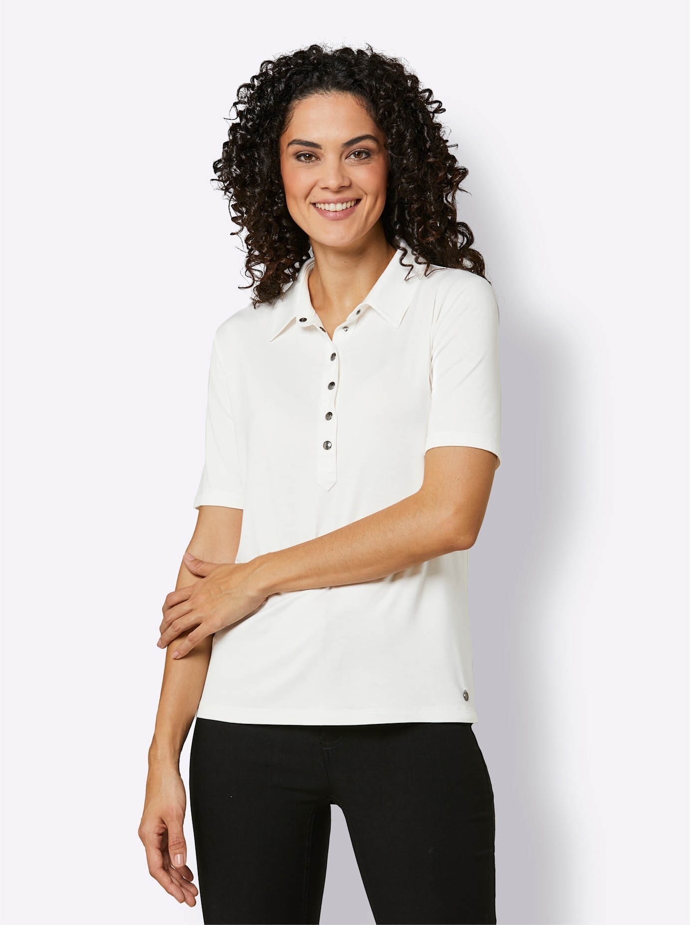 CREATION L PREMIUM Poloshirt »Edel-Viskose-Poloshirt«, (1 tlg.) von CREATION L PREMIUM