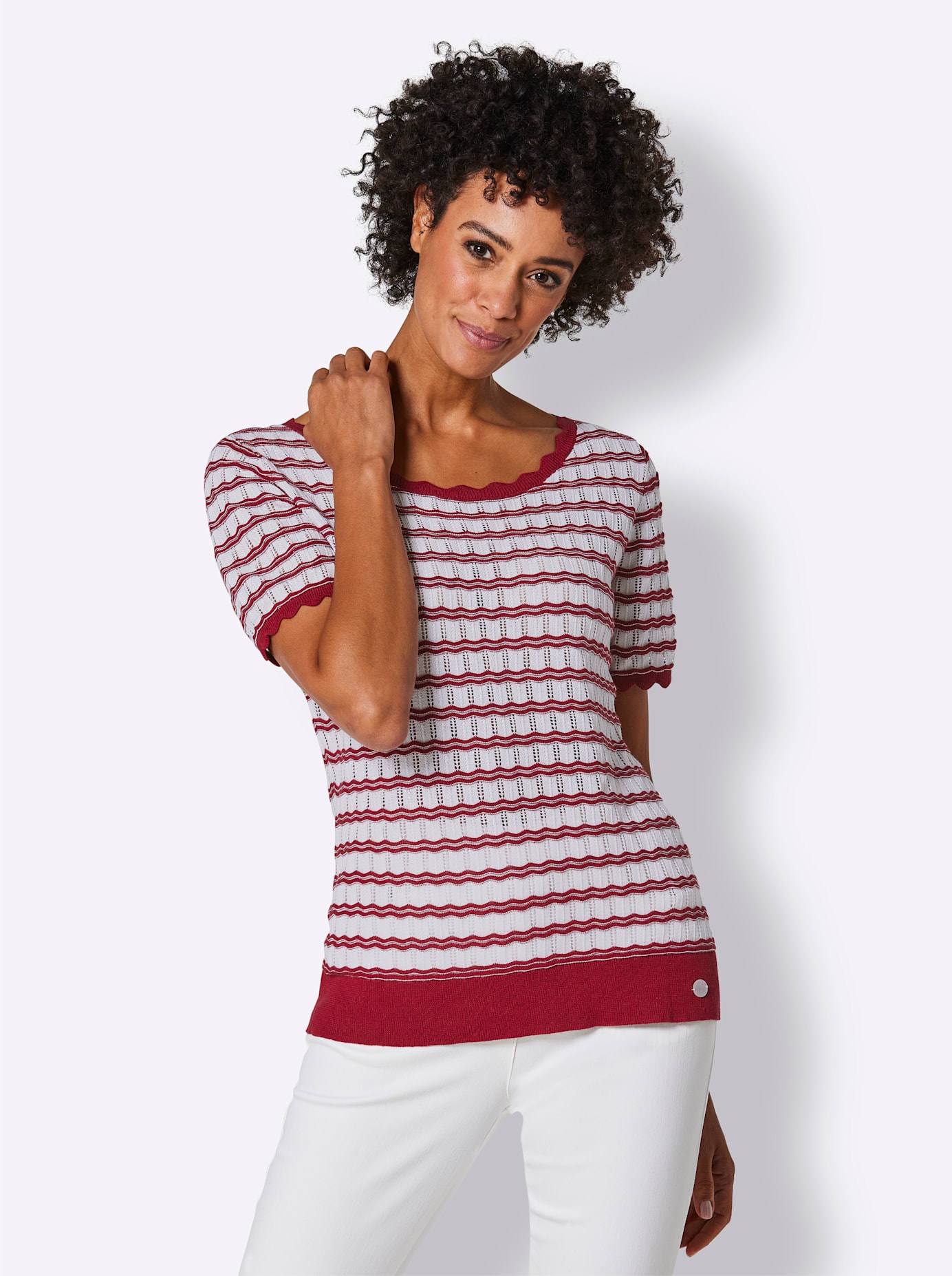 CREATION L PREMIUM Strickpullover »Leinen-Baumwoll-Pullover« von CREATION L PREMIUM