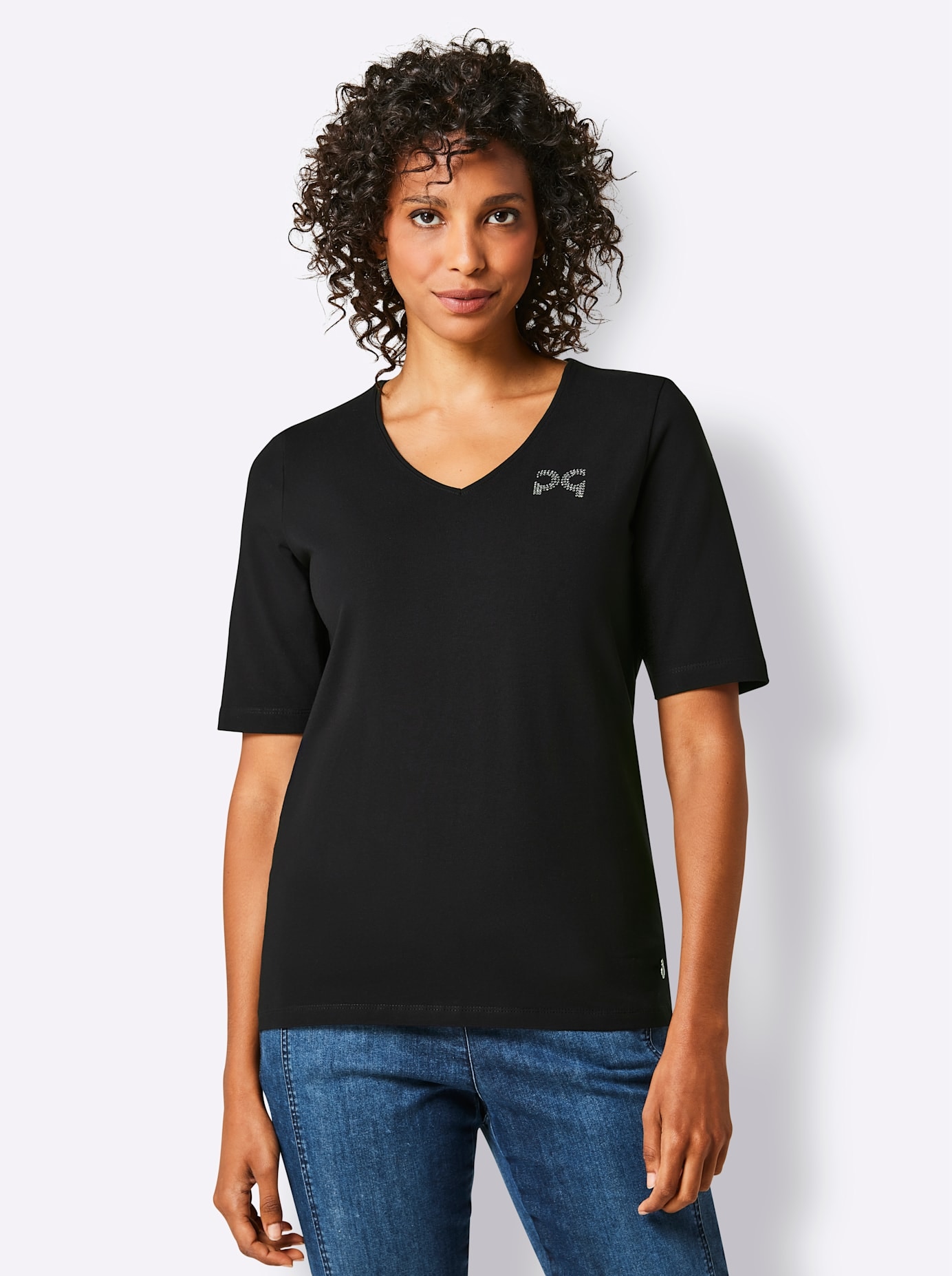 CREATION L PREMIUM V-Shirt »Pima-Baumwoll-Shirt«, (1 tlg.) von CREATION L PREMIUM
