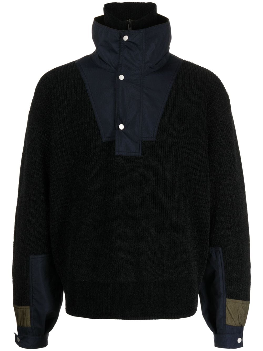 CROQUIS contrast-panel knit jumper - Blue von CROQUIS