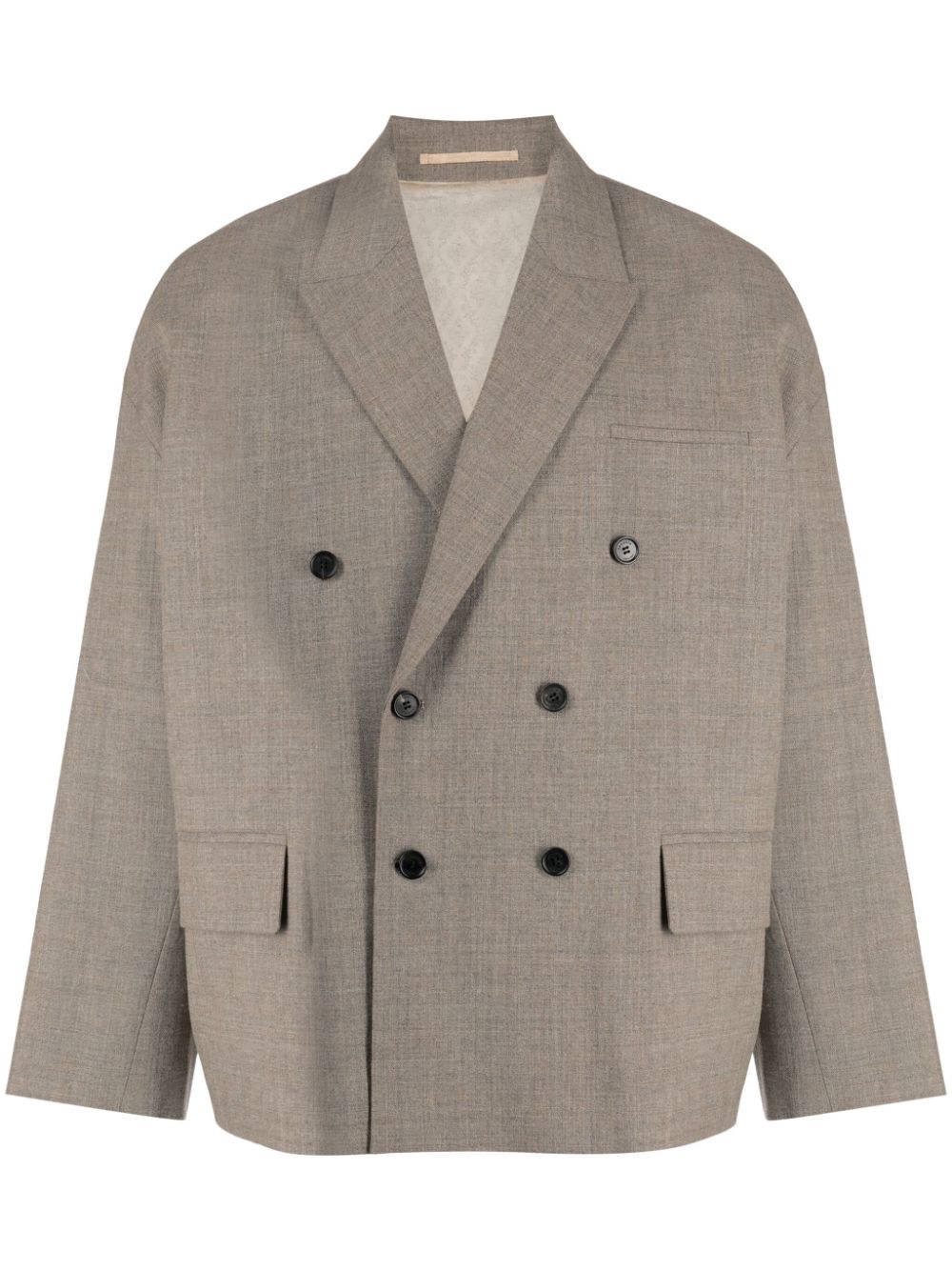 CROQUIS double-breasted wool blazer - Brown von CROQUIS