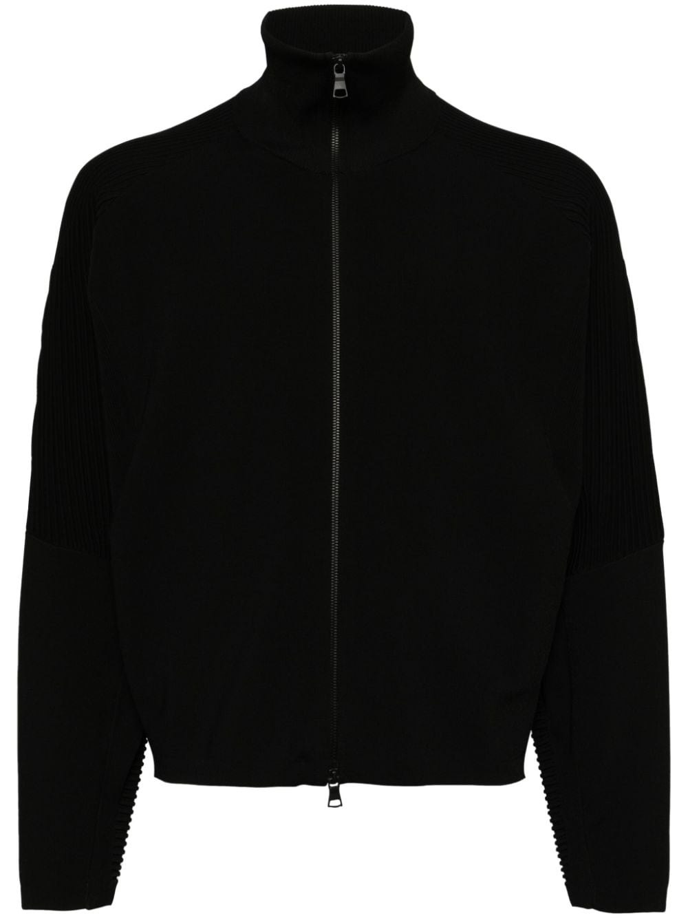 CROQUIS roll-neck zip-up cardigan - Black von CROQUIS