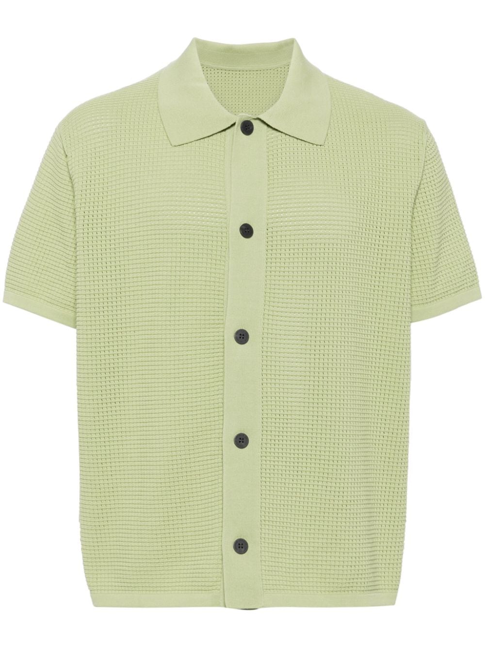 CROQUIS spread-collar cotton cardigan - Green von CROQUIS