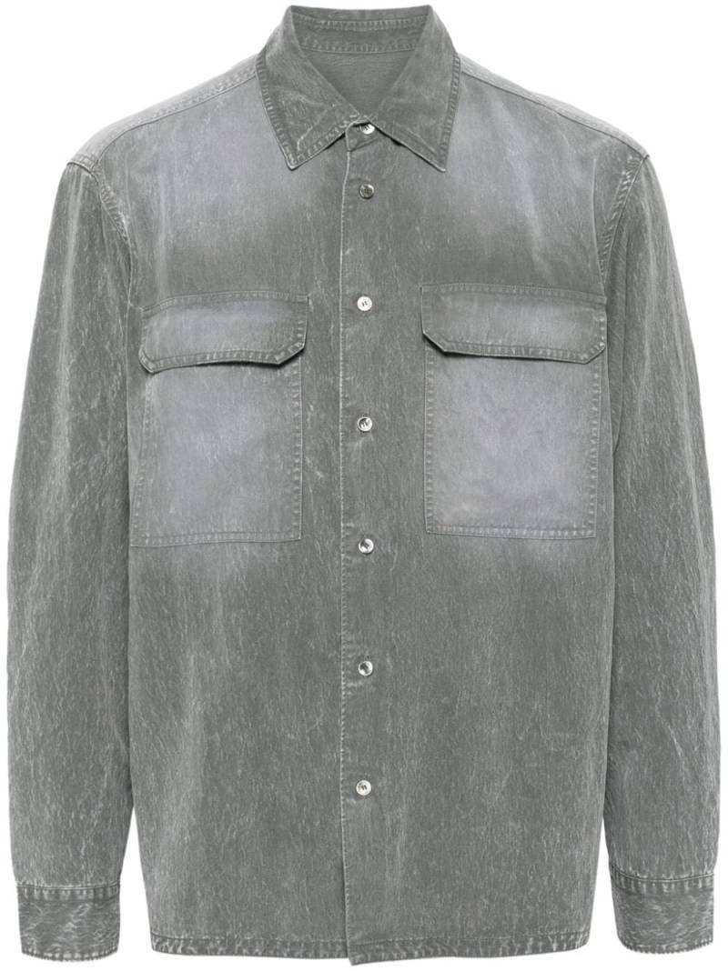 CROQUIS spread-collar denim shirt - Grey von CROQUIS