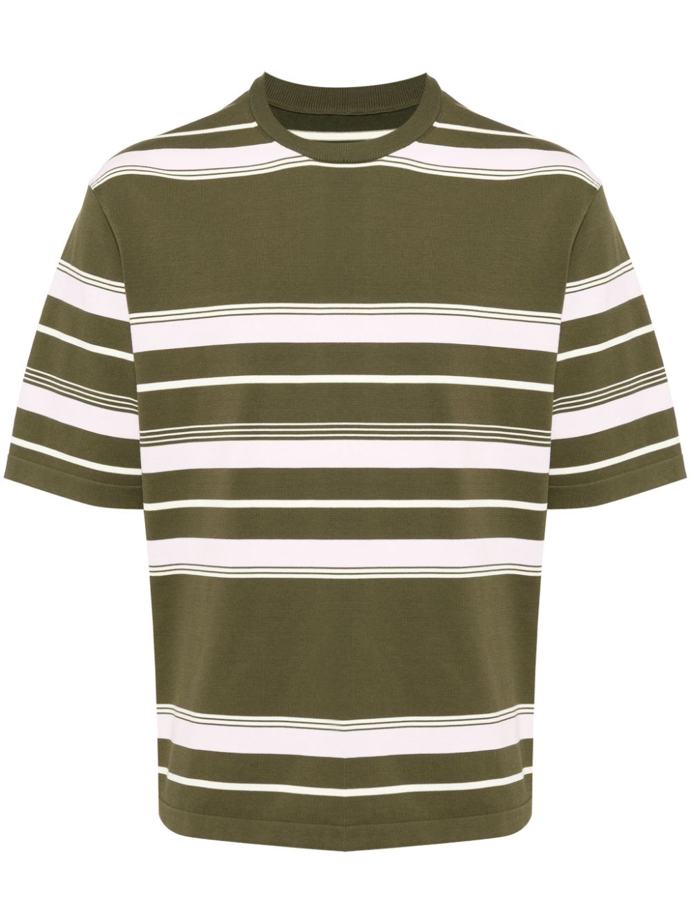 CROQUIS stripe-pattern cotton-blend T-shirt - Green von CROQUIS