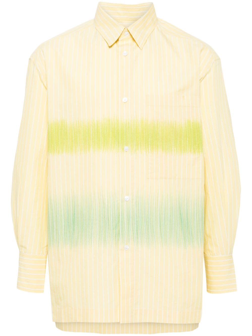 CROQUIS stripe-pattern cotton-blend shirt - Yellow