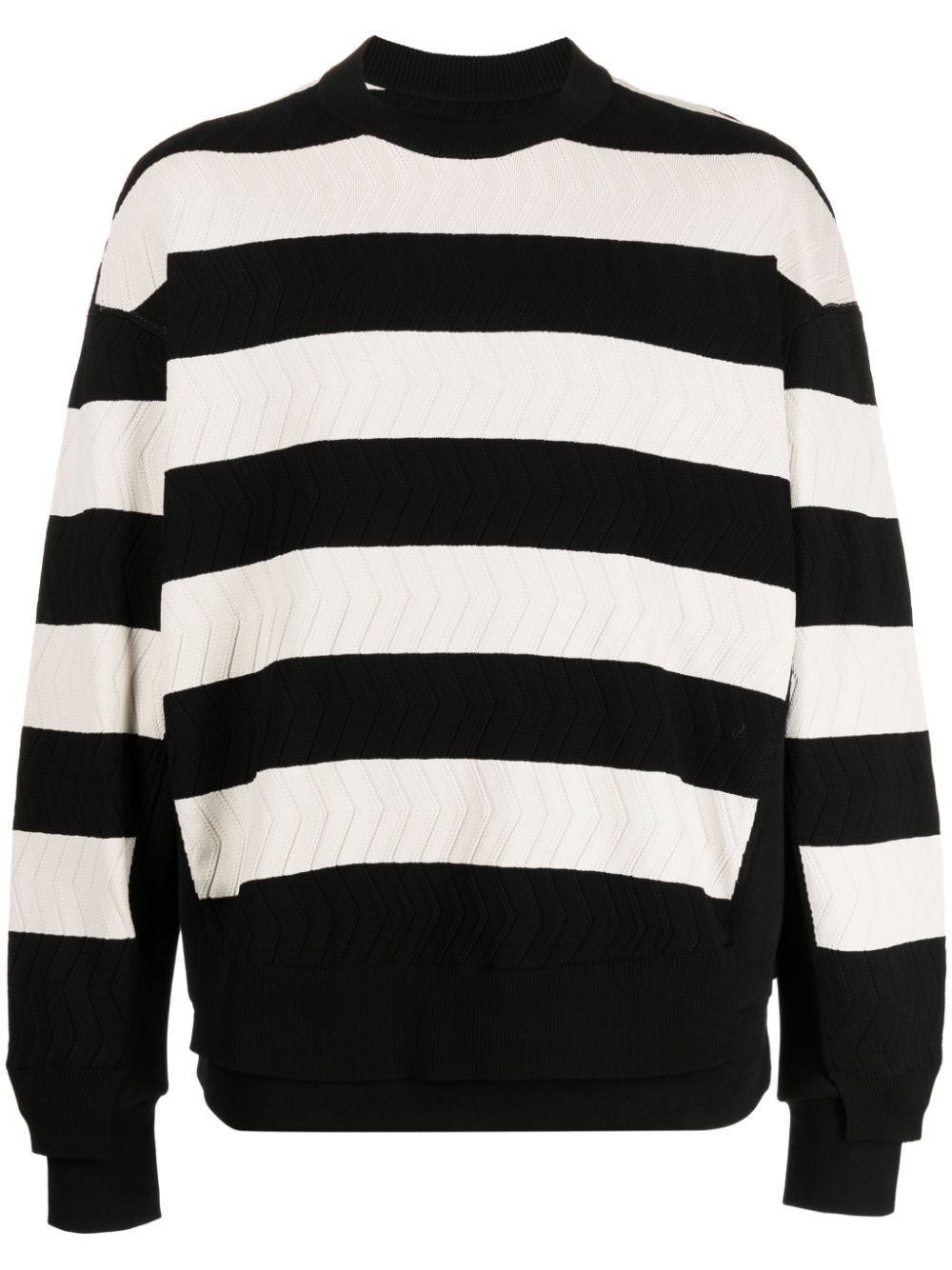 CROQUIS striped crew-neck jumper - Black von CROQUIS