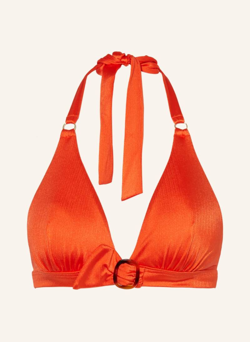 Cyell Neckholder-Bikini-Top Satin Tomato rot von CYELL