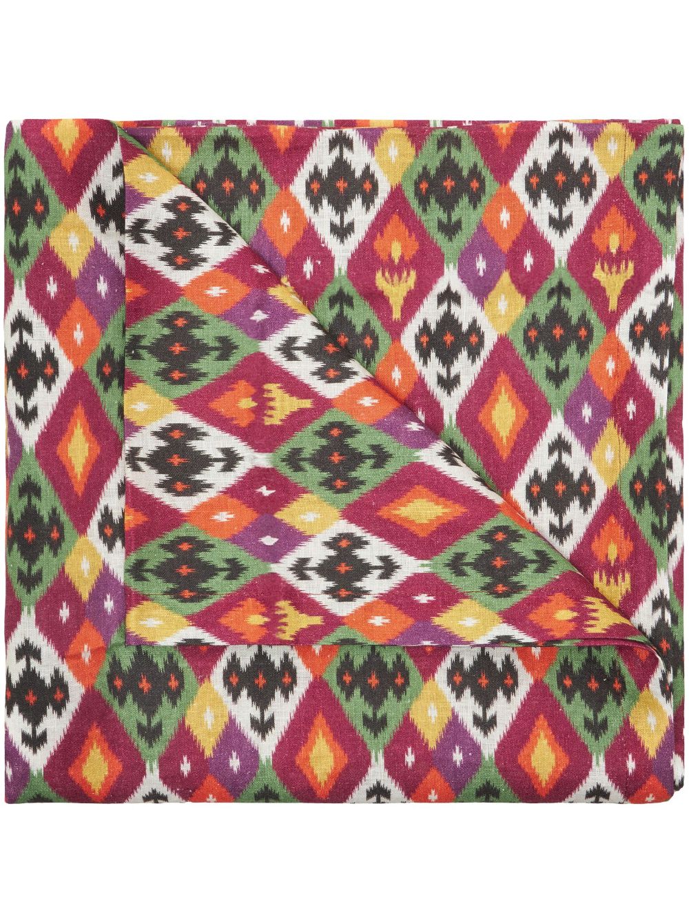 Cabana Diamond Ikat linen tablecloth - Red von Cabana