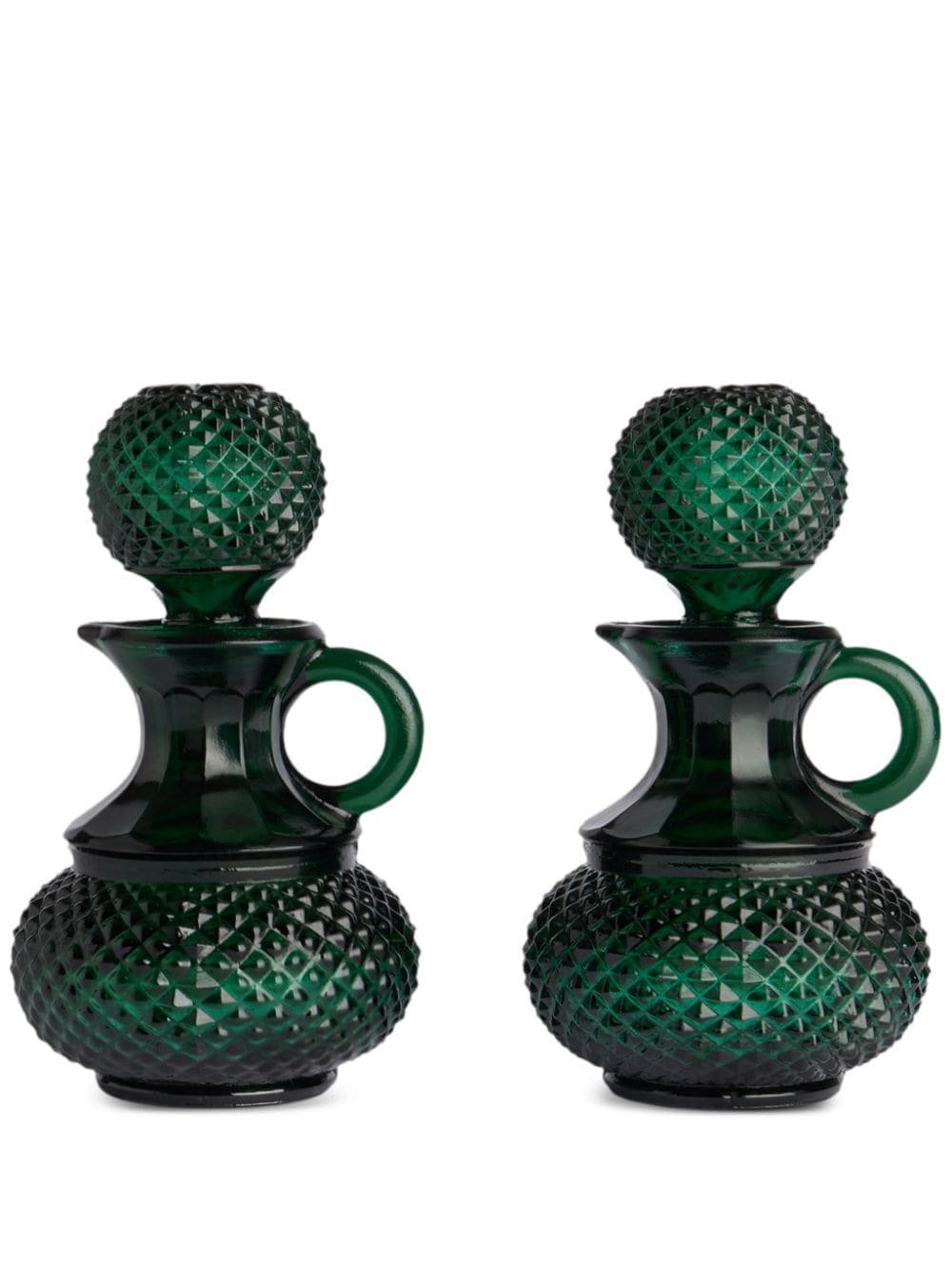 Cabana Galeano glass oil and vinegar set (18cm) - Green von Cabana