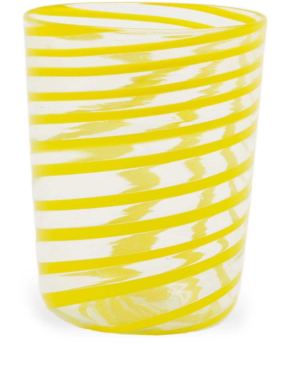 Cabana Giravolta Murano water glass - Yellow von Cabana