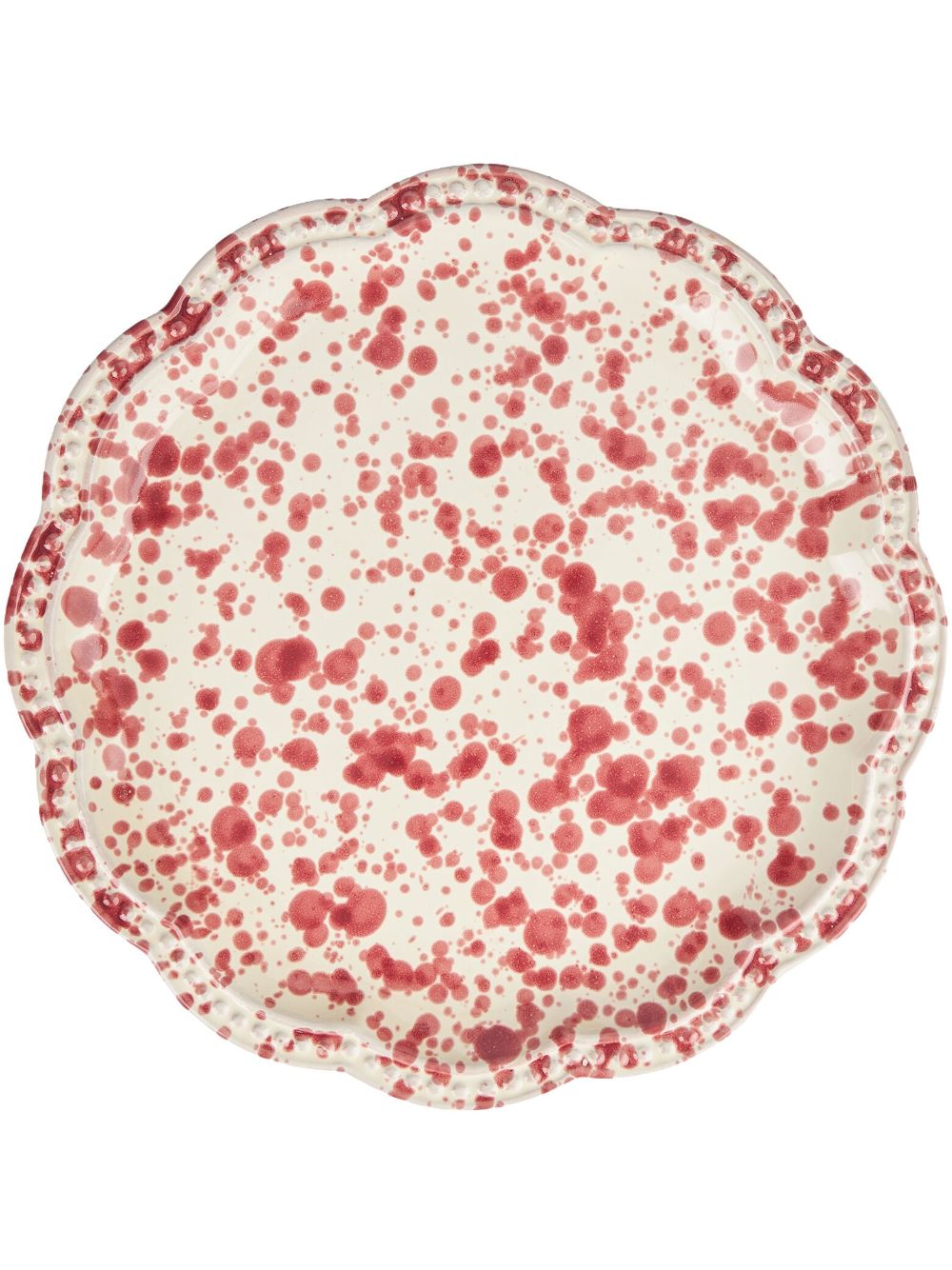 Cabana Speckled ceramic dinner plate - Red von Cabana