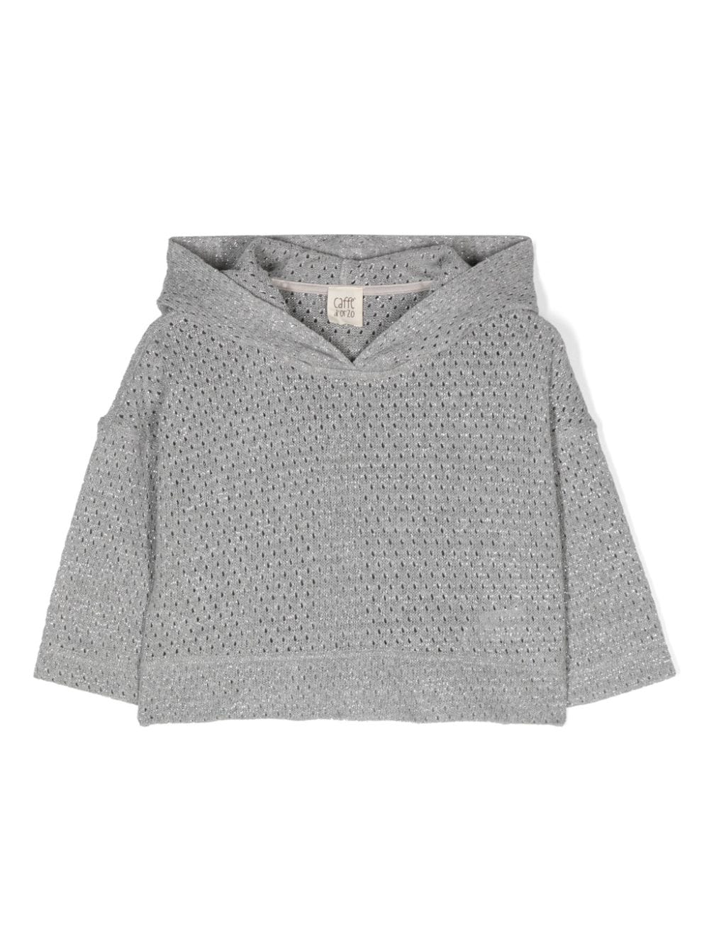 Caffe' D'orzo Manuela open-knit hooded jumper - Grey von Caffe' D'orzo