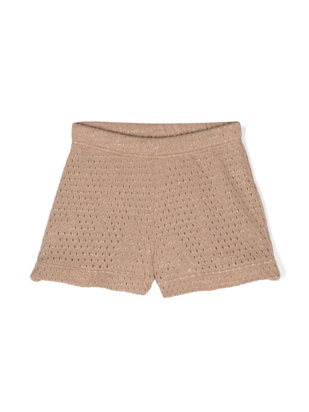 Caffe' D'orzo Selene open-knit shorts - Brown von Caffe' D'orzo