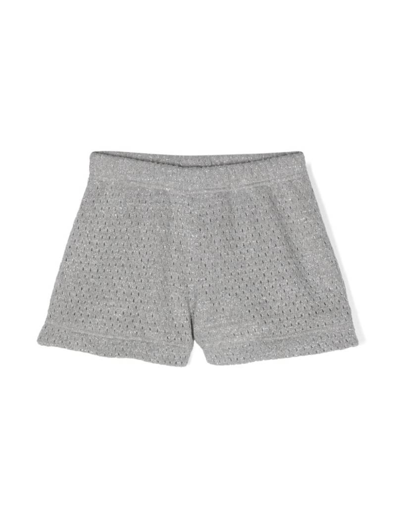 Caffe' D'orzo Selene open-knit shorts - Grey von Caffe' D'orzo