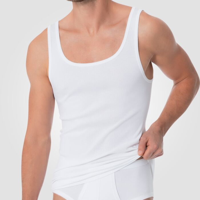 Calida Athletic Shirt Baumwolle Herren, weiss, XL von Calida