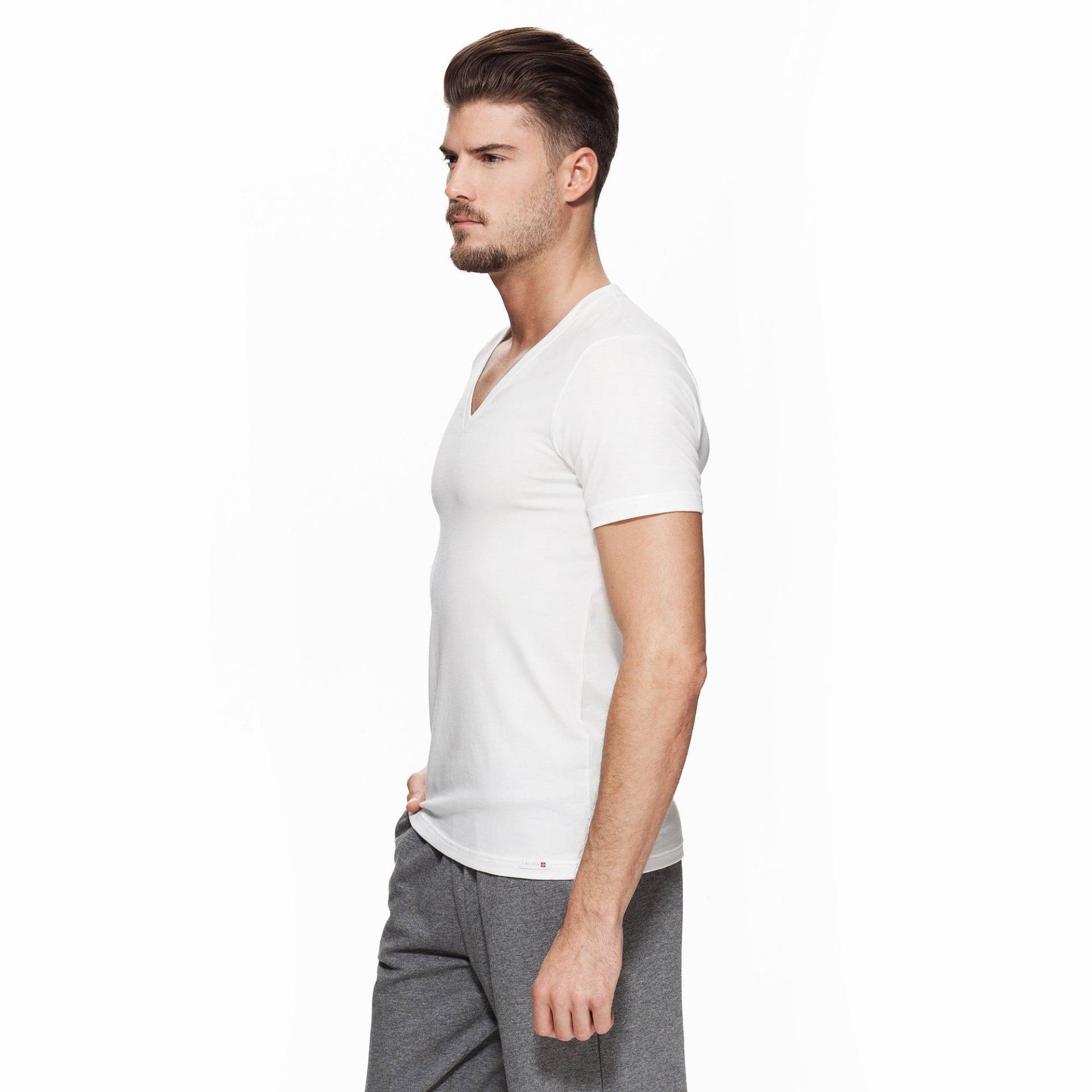 T-shirt, Body Fit, Kurzarm Herren Weiss XL von CALIDA