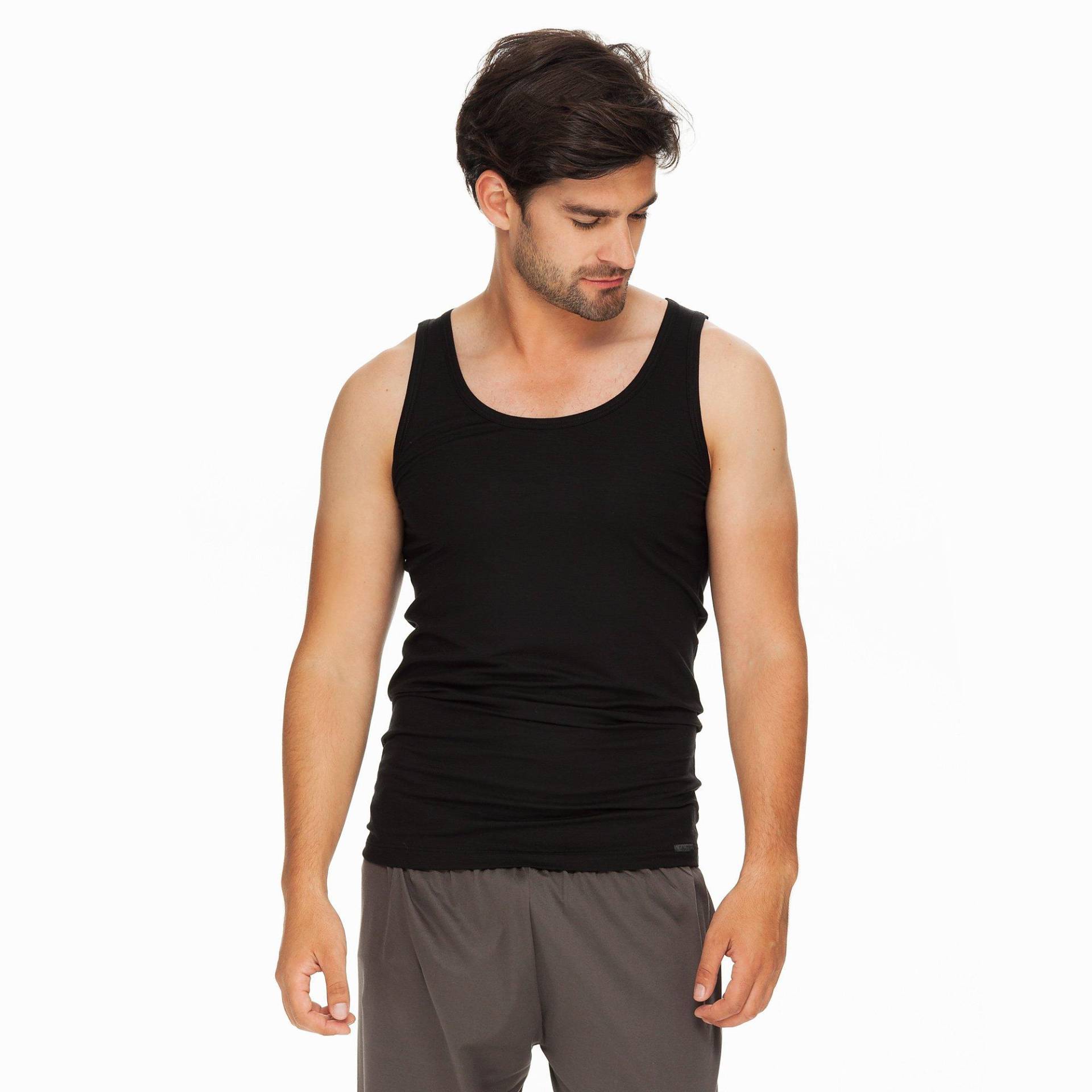 T-shirt, Body Fit, Ohne Arm Herren Black M von CALIDA
