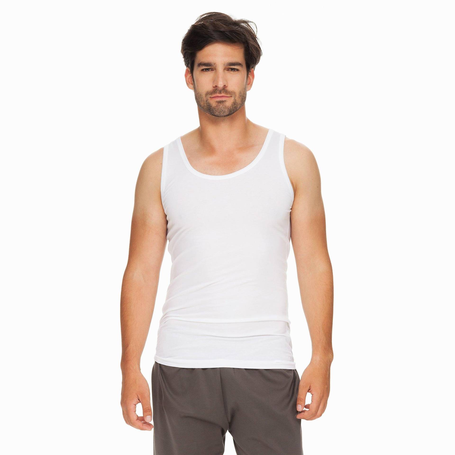 T-shirt, Body Fit, Ohne Arm Herren Weiss XL von CALIDA