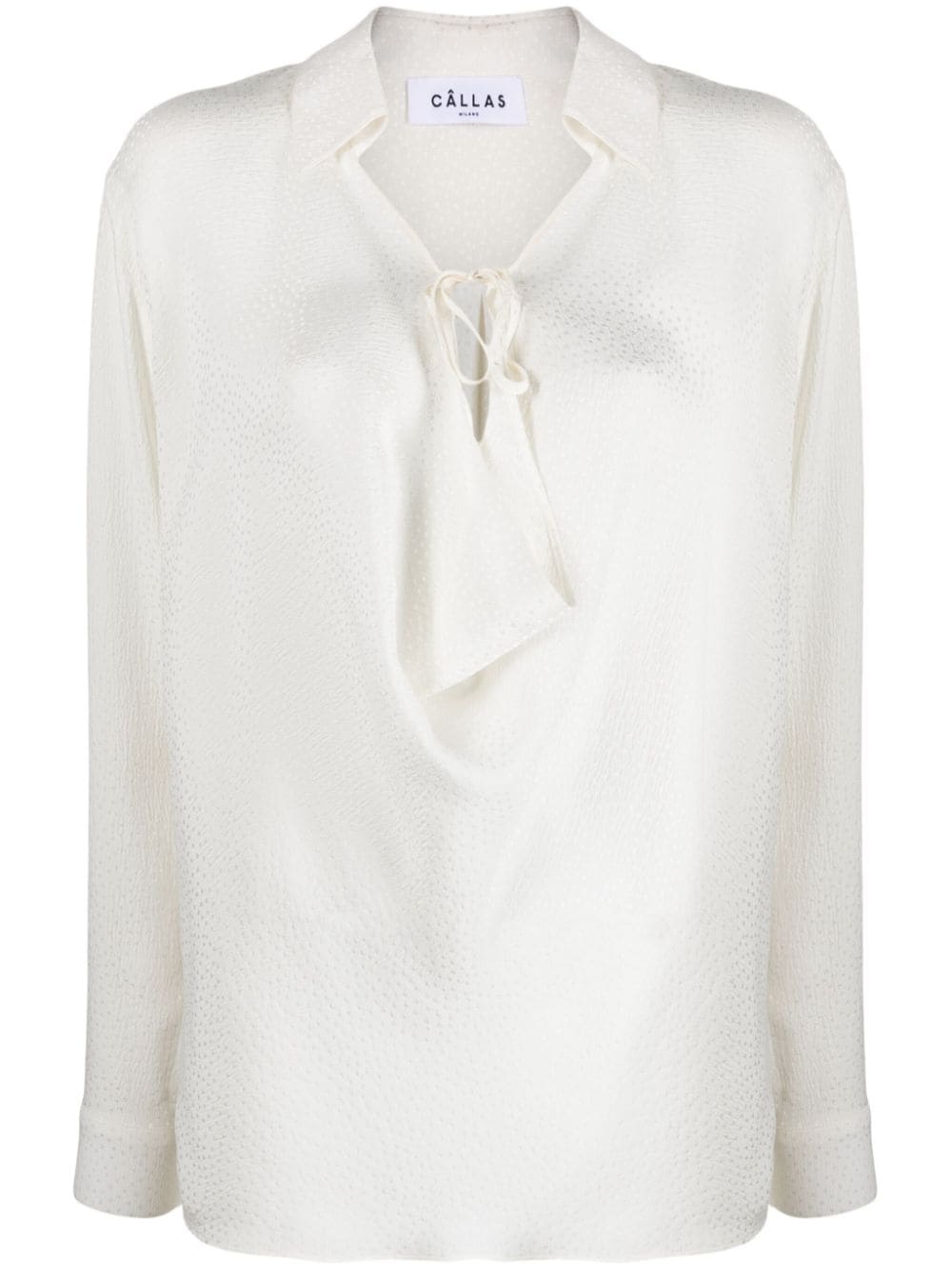 Câllas Milano Misia jacquard silk blouse - White von Câllas Milano