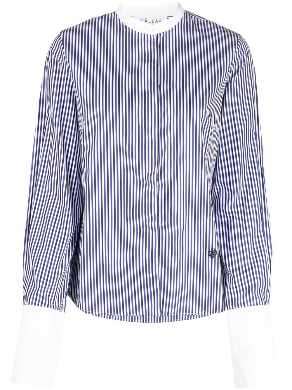Câllas Milano striped long-sleeved shirt - White von Câllas Milano
