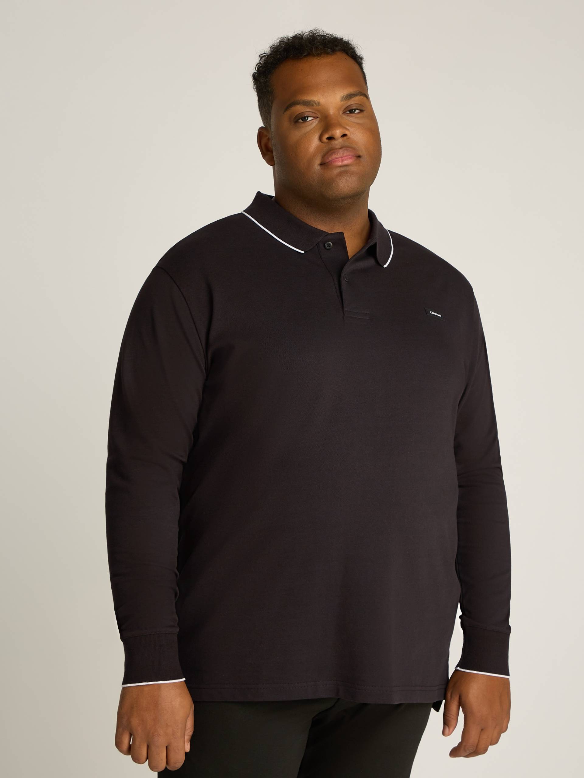 Calvin Klein Big&Tall Langarm-Poloshirt »BT_STRETCH PIQUE TIPPING LS POLO«, in grossen Grössen mit Logopatch Calvin Klein Big&Tall Langarm-Poloshirt »BT_STRETCH PIQUE TIPPING LS POLO«, in grossen Grössen mit Logopatch von Calvin Klein Big&Tall